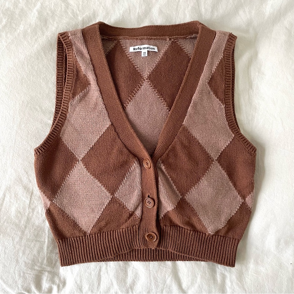 reformation zola sweater vest